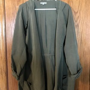 CHARLOTTE RUSSE SHACKET W/ WATERFALL ZIP DETAIL